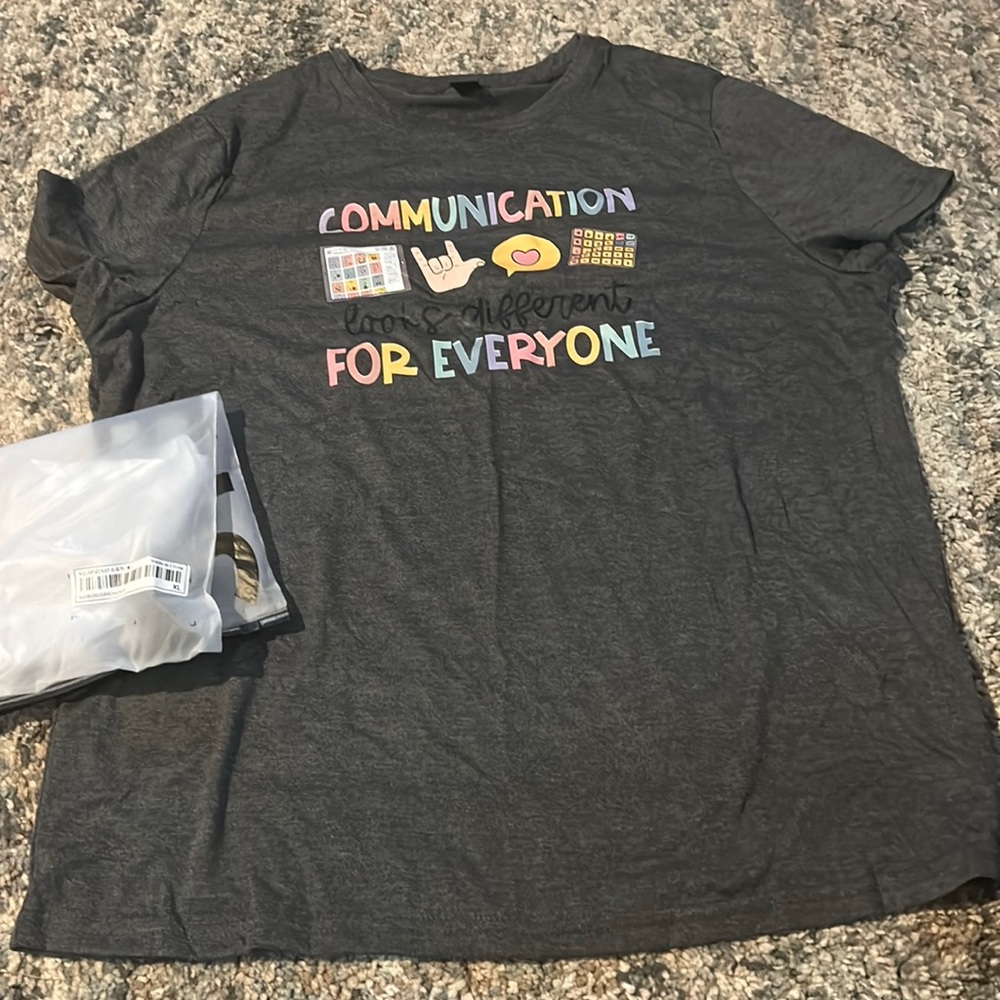 NWT SHEIN Communication Looks Different Shirt